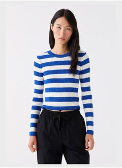 Buy Striped Crew Neck Sweatshirt in Saudi Arabia