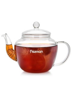 Buy Glass Tea Pot With Steel Infuser 1000Ml in UAE