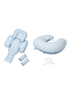 Buy Clevacushion Nursing Pillow & Baby Nest  Blue Stars in UAE