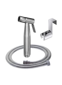 Buy SKY-TOUCH 3 Pcs Bidet Toilet Spray Gun Set, Handheld Bidet Sprayer Shattaf with Stainless Steel Chrome Hose Toilet Water Sprayer, Silver in UAE