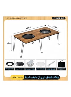 Buy 7-in-1 All-in-One Outdoor Grill Table Set - Multi-functional Barbecue Theme in Saudi Arabia