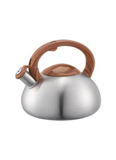 Buy Elegant Design Stainless Steel Whistling Kettle Silver and Brown 2.7 L PK-B033 in Saudi Arabia