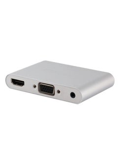 Buy P27 Metal Cover Micro USB to HDMI + VGA HDTV Converter Digital AV Adapter, Power by EZCast, Support iOS / Android / Windows System(Silver) in UAE