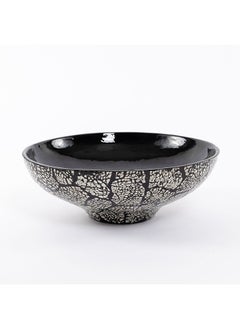 اشتري Orbit Decorative Bowl, Black & White - 28 cm في الامارات