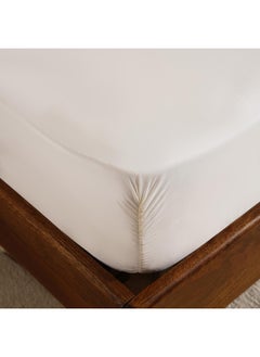 اشتري Elegance Fitted Sheet 90X200+25Cm - Cream في الامارات