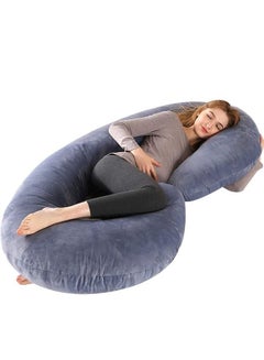 Buy C-Shaped Pregnancy Pillow Abdominal Support Suitable for Pregnant Women and Side Sleepers in Saudi Arabia