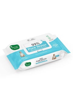 اشتري 99% Pure Water Baby Wipes (40 Unscented Wipes) Travel Friendly Pack Made With Plant Based Fabric في السعودية