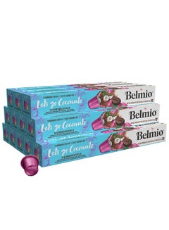 Buy Belmio Let's Go Coconutz Flavoured Collection Coffee Capsules Pack of 12 (120 Capsules)-Compatible with Nespresso Original Line Machines. in UAE