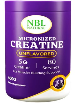 Buy Creatine Monohydrate Powder, Unflavored 400g, 80 Servings in UAE