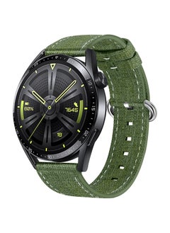 اشتري 22mm Woven Canvas Nylon Wrist Strap Watch Band Compatible with Huawei GT4/Huawei GT/Huawei GT 2 (46mm) Watch Band/Huawei Watch GT2 Pro Strap/Breathable Waterproof Replacement Bands في السعودية