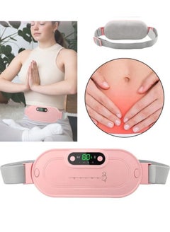 Buy Menstrual Electric Heating Pad Women Warm Belt Hot Water Bag Waistband Device Adjustable 4-Speed ​​Rechargeable Heating Cramp Belt Massage Warm Waist Belt for Menstrual Period Cramps Stomach Tummy Pai in UAE