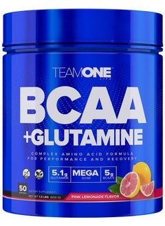 Buy BCAA + Glutamine Performance and Recovery Pink Lemonade Flavour 50 Servings in UAE