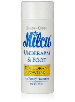 Buy 2 In 1 Underarm & Foot Deodorant Powder 80 G in UAE