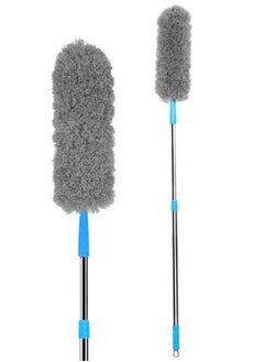 اشتري Microfiber Duster with Extension Pole Extra Long 100 inches Bendable & Washable Feather Duster for Cleaning High Ceiling Fan, Cobweb, Gap Dust في الامارات