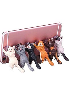 Buy Cute Cat Mobile Phone Stand Rotate Freely With Sucker Phone Holder For Smartphones/Tablets Abs Desktop Holder in UAE