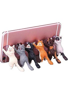 اشتري Cute Cat Mobile Phone Stand Rotate Freely With Sucker Phone Holder For Smartphones/Tablets Abs Desktop Holder في الامارات