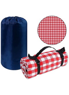 Buy Waterproof Picnic Blanket Extra Large, 3 Layers Foldable Outdoor Picnic Blanket, Portable Picnic Mat for 6-8 People (Red) in Saudi Arabia