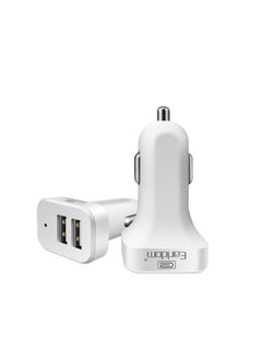 Buy USB Smart Car Fast Charger with 1 meter Cable 2.4A for iPhones and iPads in UAE