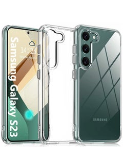 Buy Samsung Galaxy S23 Case 6.1 inch 2023 Crystal  Clear Anti Yellowing Military Grade Protection Thin ShockProof Anti Scratch Hard Back Cover in UAE