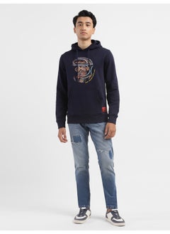 Buy Men's Graphic Navy Hooded Sweatshirt in Egypt