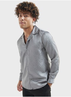 Buy Textured Regular Fit Shirt in UAE