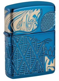 اشتري Zippo 49705 20446 Skull Design High Polish Blue Windproof Lighter في الامارات