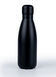اشتري Nessan 500ml Sport Water Bottle Vacuum Insulated Stainless Steel Sport Water Bottle Leak-Proof Double Wall Cola Shape Water Bottle, Keep Drinks Hot & Cold - Black في الامارات