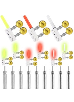 Buy Fishing Glow Sticks with Alarm Bell,Night Fishing Alert Glow Stick, LED Fishing Pole Light Night Fishing Strike Bite Alarm Rod Waterproof Luminous Rod 9 Pcs 2.5 Inch in UAE