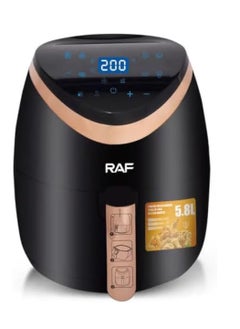 Buy Digital fryer without oil, 4.5 liters - R.5234 - black - RAF in Egypt