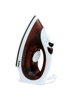 Buy 2200W Steam Iron With Non-Stick Soleplate, Self-Clean, Spray And Steam Function Energy Saving Technology in UAE