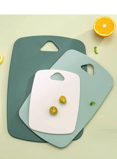 اشتري 3-piece Cutting Board Set, Plastic Chopping Board for Meat, Vegetables and Fruit, with Easy Grip Handle, Dishwasher Safe في الامارات