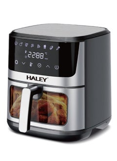 Buy HALEY Air Fryer 10L with Window, 2000W stainless steel air fryer oven led touch screen oilless, ptfe free, dishwasher safe,2 Years Warranty (10L) in UAE