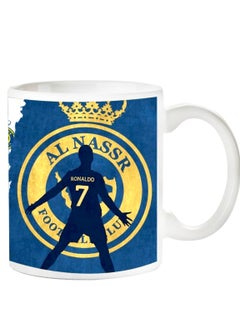 Buy Ceramic mug with the “Cristiano - with - Al-Nasr” design printed in white in Saudi Arabia