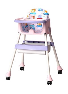 Buy Infant High Chair Multifunctional Dining Table Seat With Rollers in UAE