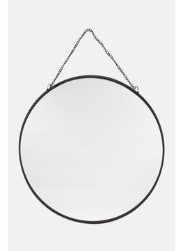 Buy Round Shape Wall Mirror, Black in UAE