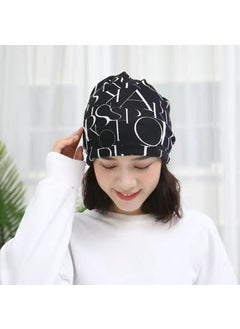 اشتري New Womens Snood Scarf Convertible Twist CapSmall Letter Black Small Letter Black في السعودية