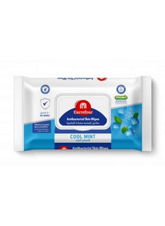 اشتري Cool Mint Anti-Bacterial Skin 40 Wipes في الامارات