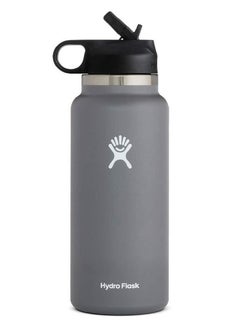 Buy Stainless Steel Vacuum Insulated Water Bottle Outdoor Sports Kettle Thermos Cup 946ml 32oz Grey in UAE