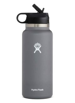 Buy Stainless Steel Vacuum Insulated Water Bottle Outdoor Sports Kettle Thermos Cup 946ml 32oz Grey in Saudi Arabia