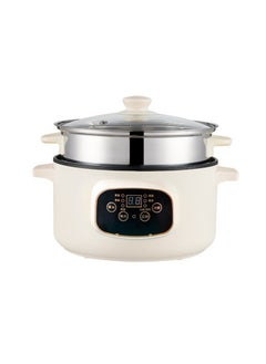 اشتري 5L 1350W Electric Hot Pot with Steamer & Temperature Control - Non-Stick Electric Cooker Shabu Shabu Electric Skillet  Frying Pan Electric Saucepan for Noodles Egg  Steak Oatmeal and Soup في الامارات