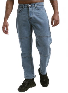 Buy Comfy Straight Leg Casual Jeans - Stonewash in Egypt