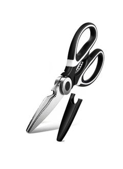 Buy 1 Pack Kitchen Scissors Heavy Duty Stainless Steel Cooking Shears with Cover for Cutting Meat, Food, Fish, Poultry Multipurpose Sharp Sissors in Saudi Arabia