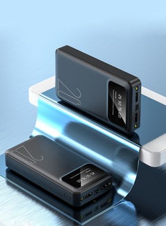 Buy Mobile Phone Portable Charging Bank: Intelligent Digital Display, Portable 20000mAh High Capacity Fast-Charging Power Bank for Outdoor Use in Saudi Arabia