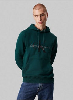 Buy Men's  Cotton Blend Fleece Hoodie , Green - Cotton in Saudi Arabia