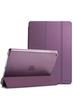 Buy iPad 10.2 Case - Compatible with 9th Generation (2021), 8th Generation (2020), 7th Generation (2019) - Slim Translucent Hard PC Protective Smart Cover with Stand - Purple in UAE