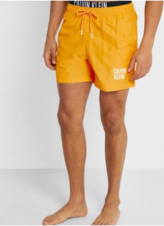 Buy Logo Printed Drawstring Swim Shorts in UAE