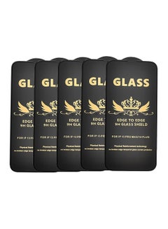 Buy G-Power 9H Tempered Glass Screen Protector Premium With Anti Scratch Layer And High Transparency For Iphone 14 Plus Set Of 5 Pack  6.7" - Black in Egypt