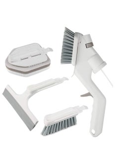 اشتري Cleaning Brush with Short Handle Versatile Water Spray Cleaning Dishwashing Brush Kit 4 in 1 Brush Set Tile Slit Cleaning Brush Kitchen Stove Sponge Brush في الامارات