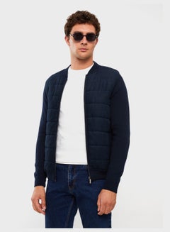 Buy Essential Crew Neck Slim Fit Coat in UAE