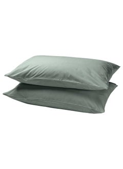 Buy Pillowcase Grey Green 50X80 Cm in Saudi Arabia